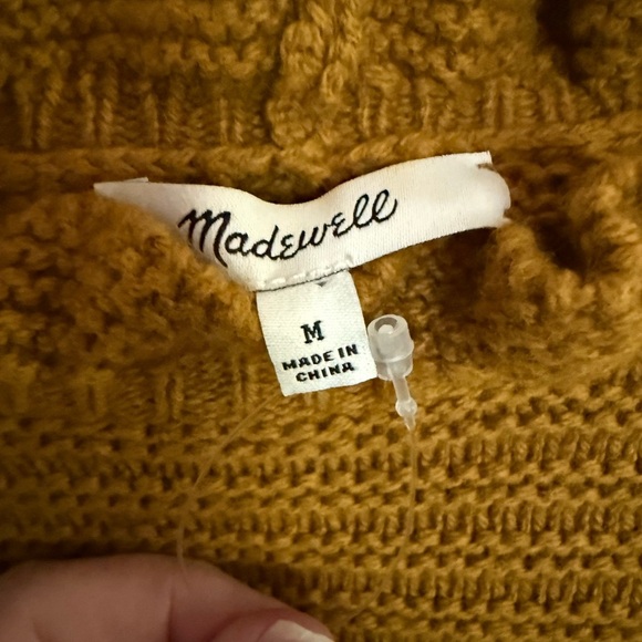 Madewell‎ Gold Ruffle Merino Wool Blend Sweater Size Medium - Picture 10 of 13